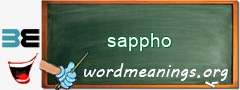 WordMeaning blackboard for sappho